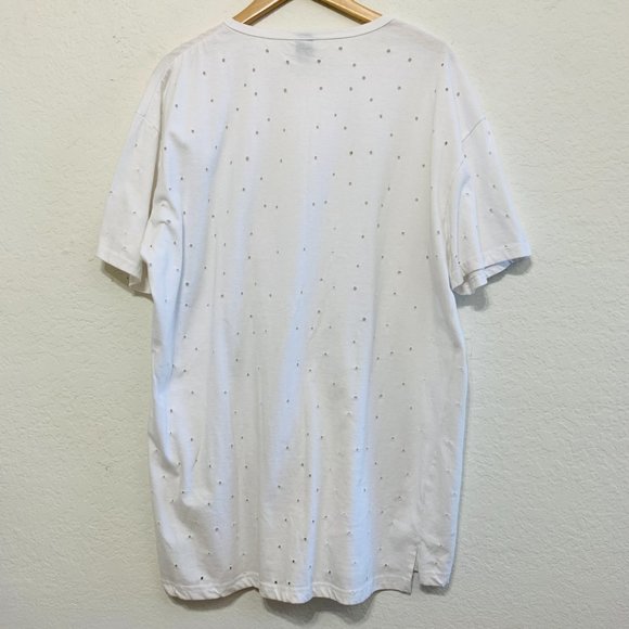 Henry & William New York Womens 3XL White T-Shirt Crew Neck Front Holes - Picture 8 of 12